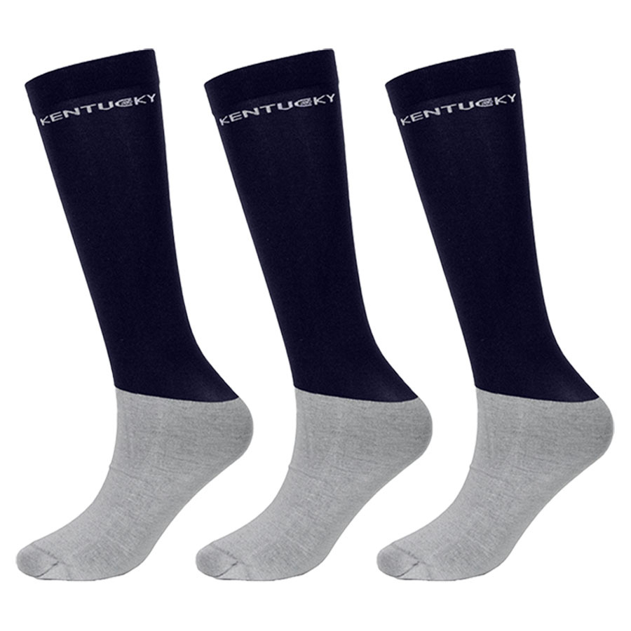 Chaussettes équitation Basic 3 paires Bleu Marine 35-40