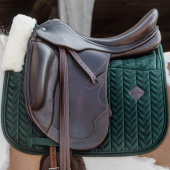Tapis de selle dressage Skin Friendly Velvet Vert Tapis de selle dressage Skin Friendly Velvet Vert
