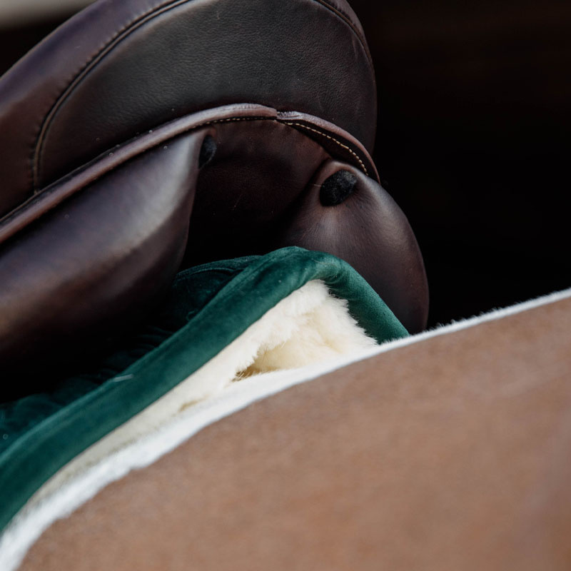 Tapis de selle dressage Skin Friendly Velvet Vert