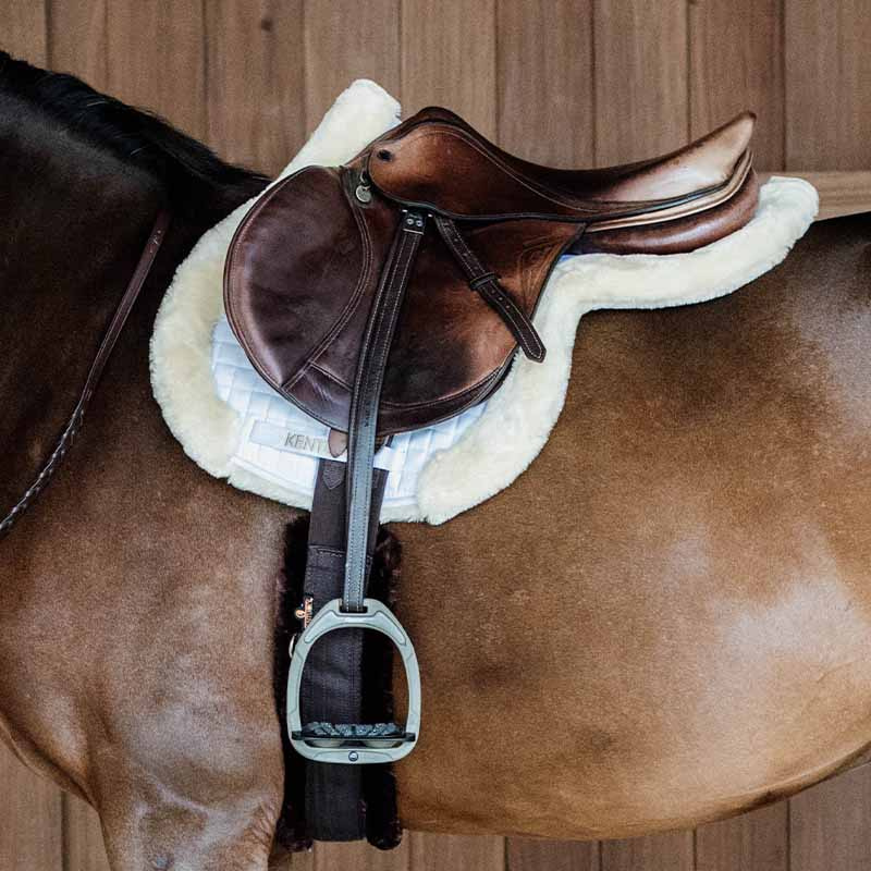 Tapis de selle Hunter Vegan Sheepskin Blanc