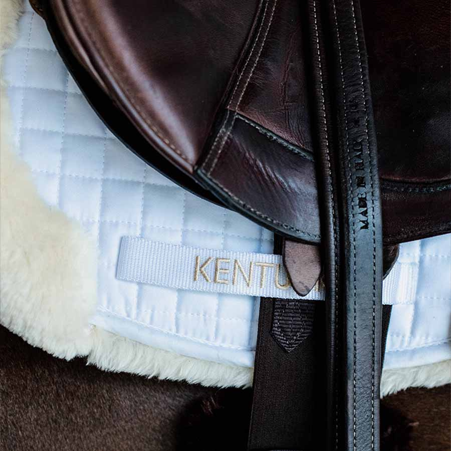 Tapis de selle Hunter Vegan Sheepskin Blanc