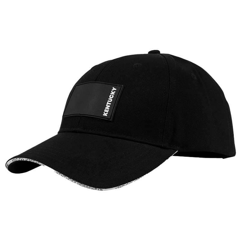 Casquette Logo en Caoutchouc Noire