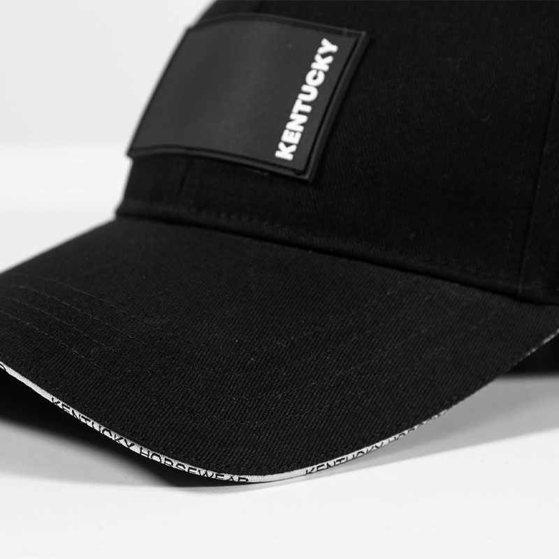 Casquette Logo en Caoutchouc Noire