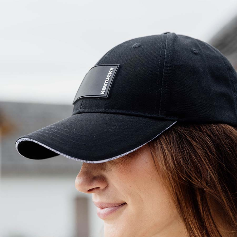 Casquette Logo en Caoutchouc Noire