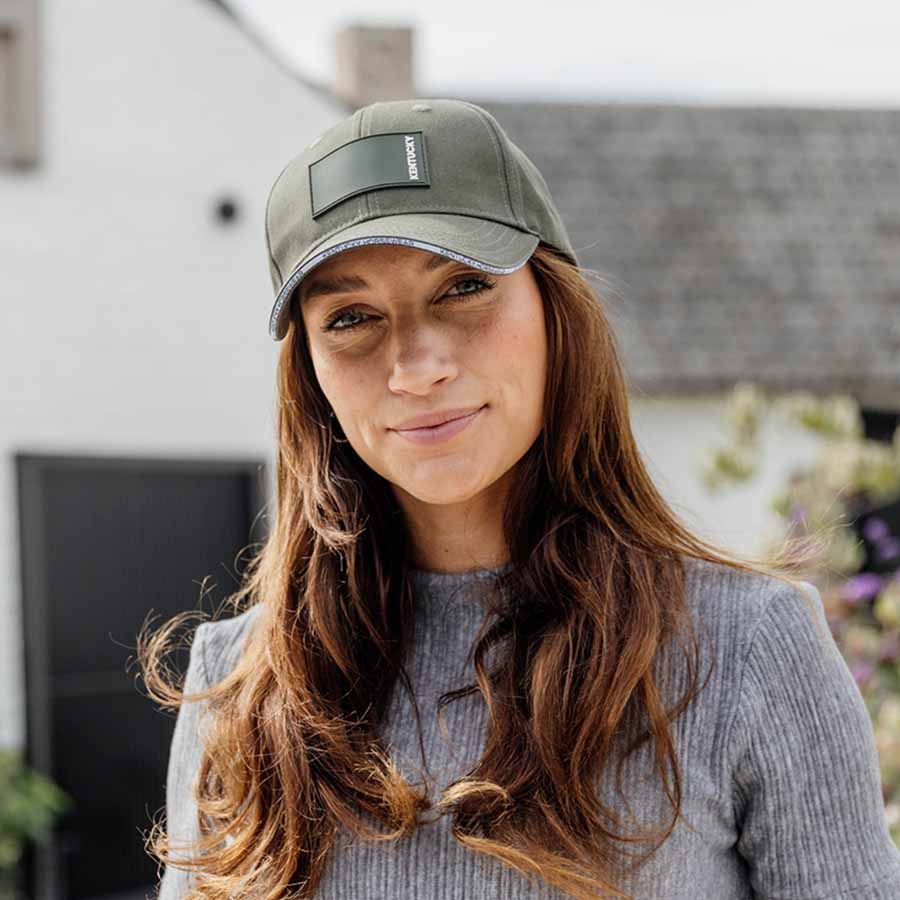 Casquette Logo en Caoutchouc Vert Foncé
