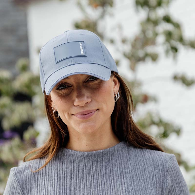 Casquette Logo en Caoutchouc Bleu Clair
