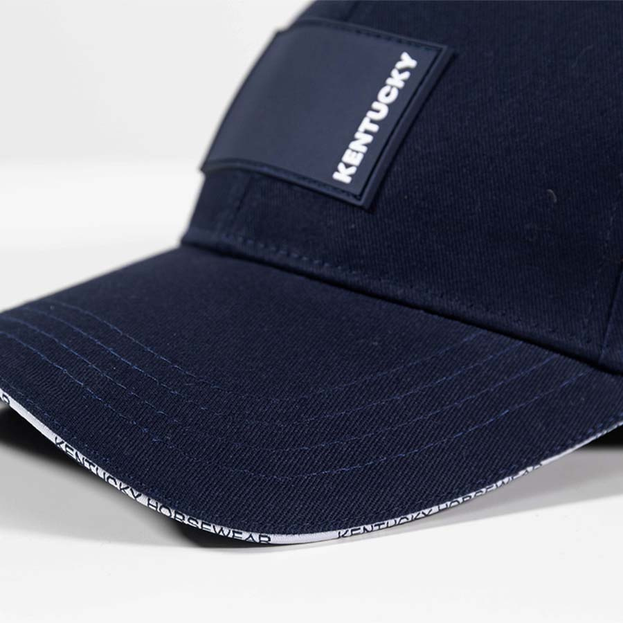Casquette Logo en Caoutchouc Bleu Marine