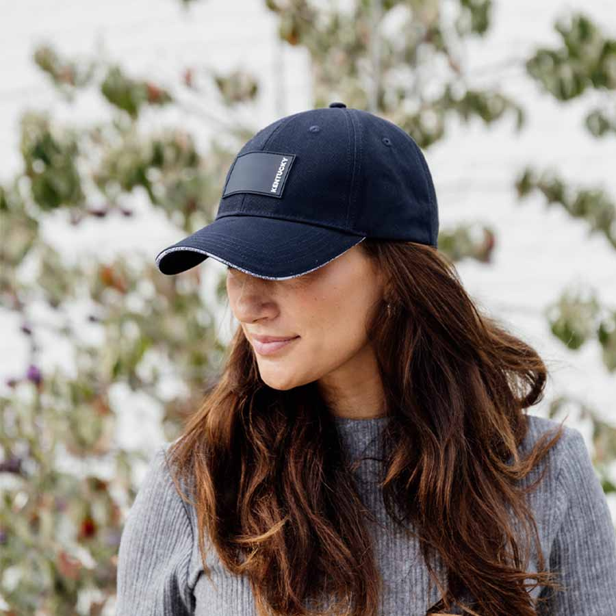 Casquette Logo en Caoutchouc Bleu Marine