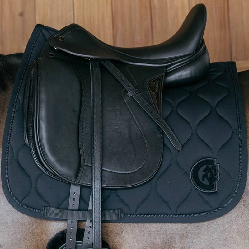 Tapis de selle dressage Wave 3D Logo Noir