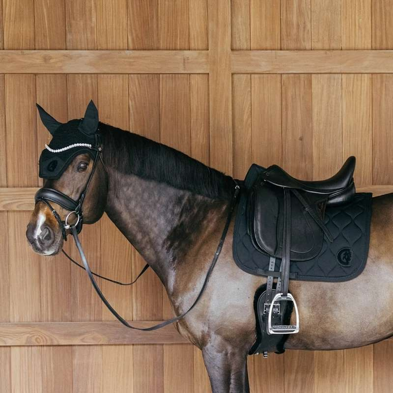 Tapis de selle dressage Wave 3D Logo Noir