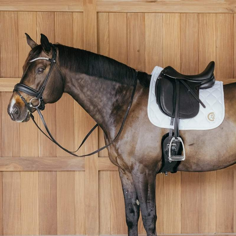 Tapis de selle dressage Wave 3D Logo Blanc