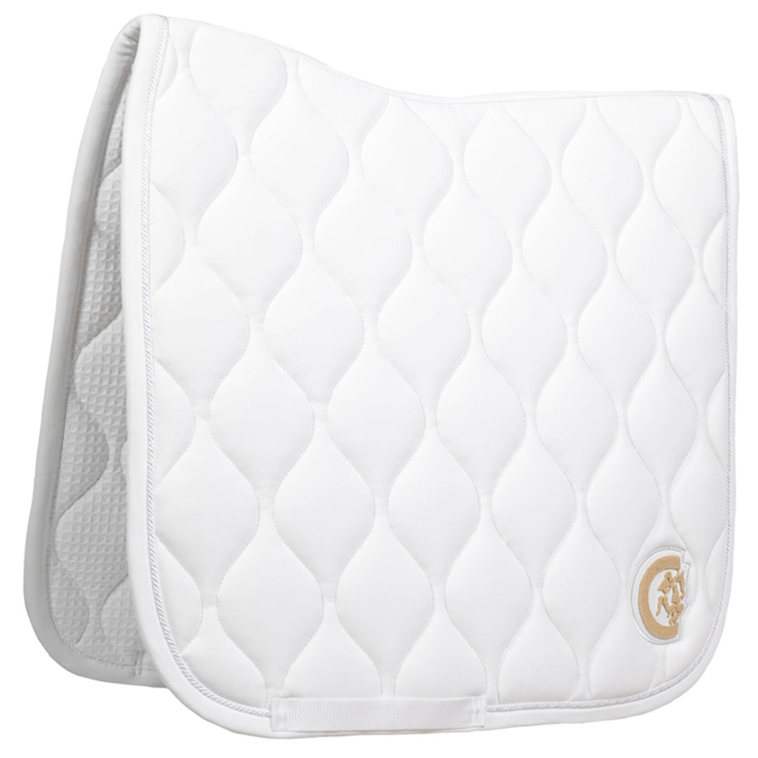 Tapis de selle dressage Wave 3D Logo Blanc