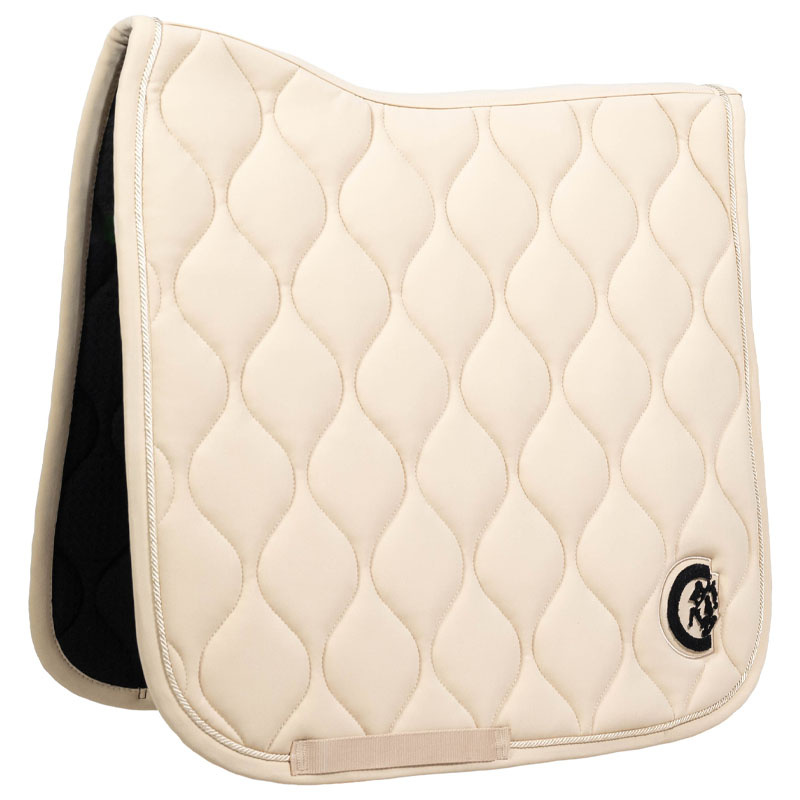 Tapis de selle dressage Wave 3D Logo Beige