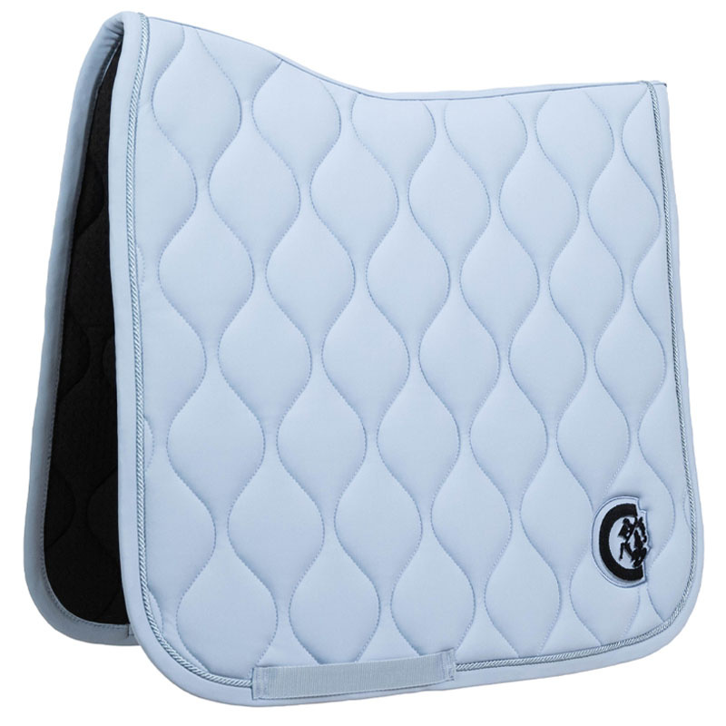 Tapis de selle dressage Wave 3D Logo Bleu Clair