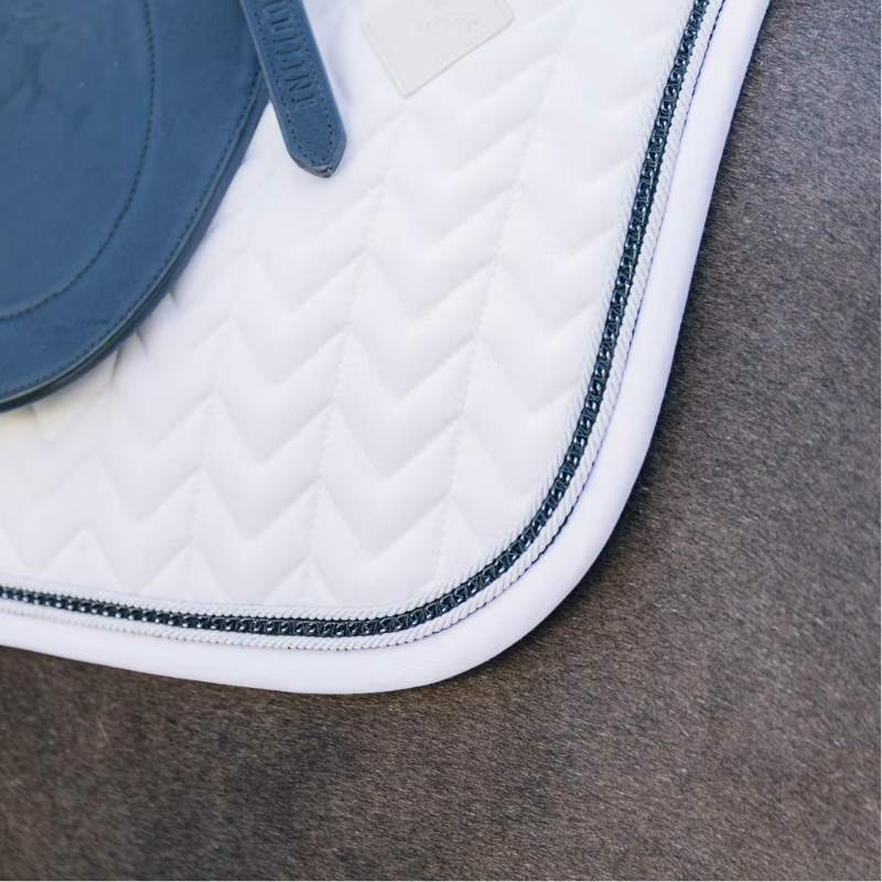 Tapis de selle dressage Metal Chain Blanc