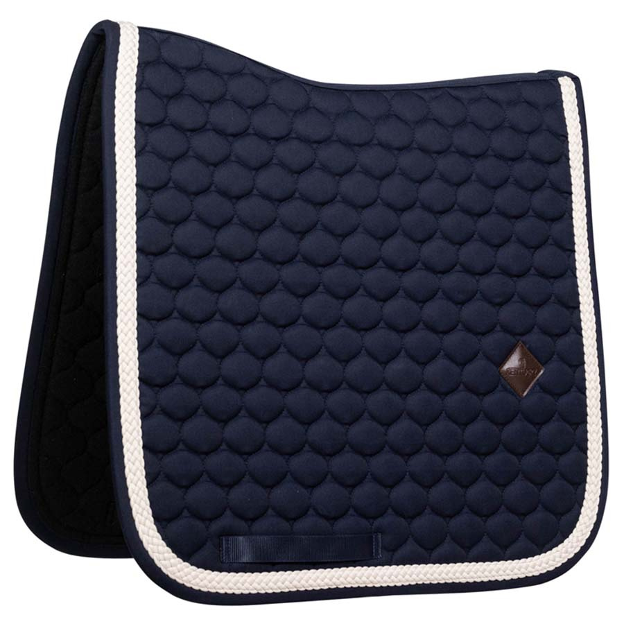 Tapis de selle dressage Plaited Cord Bleu Marine