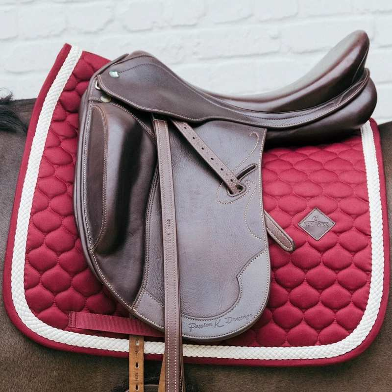 Tapis de selle dressage Plaited Cord Bordeaux
