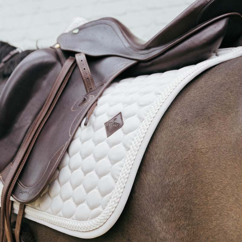Tapis de selle dressage Plaited Cord Beige