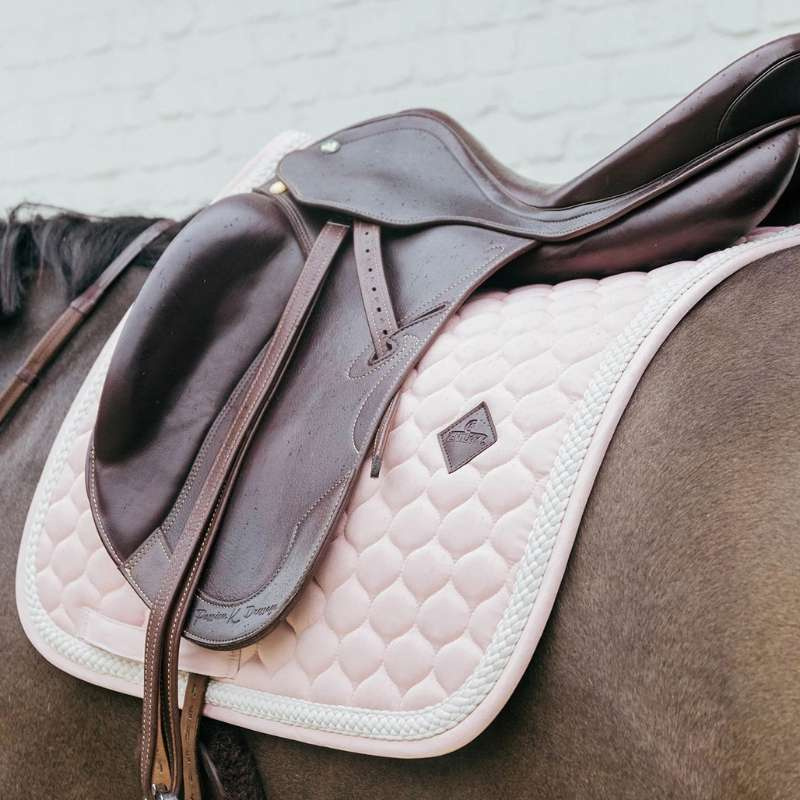 Tapis de selle dressage Plaited Cord Rose pâle