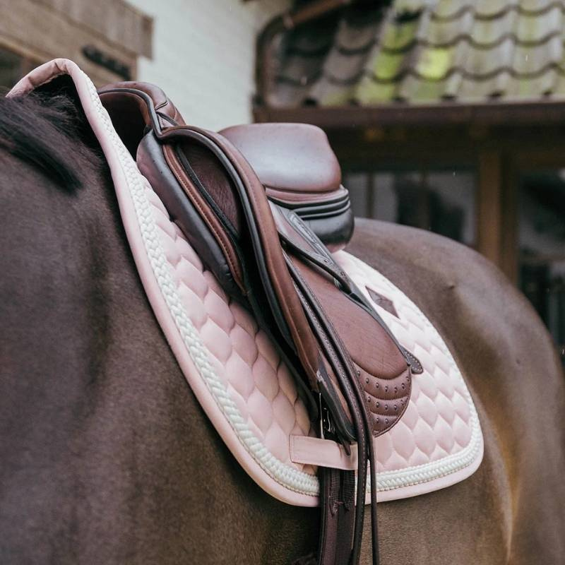 Tapis de selle Plaited Cord Rose pâle