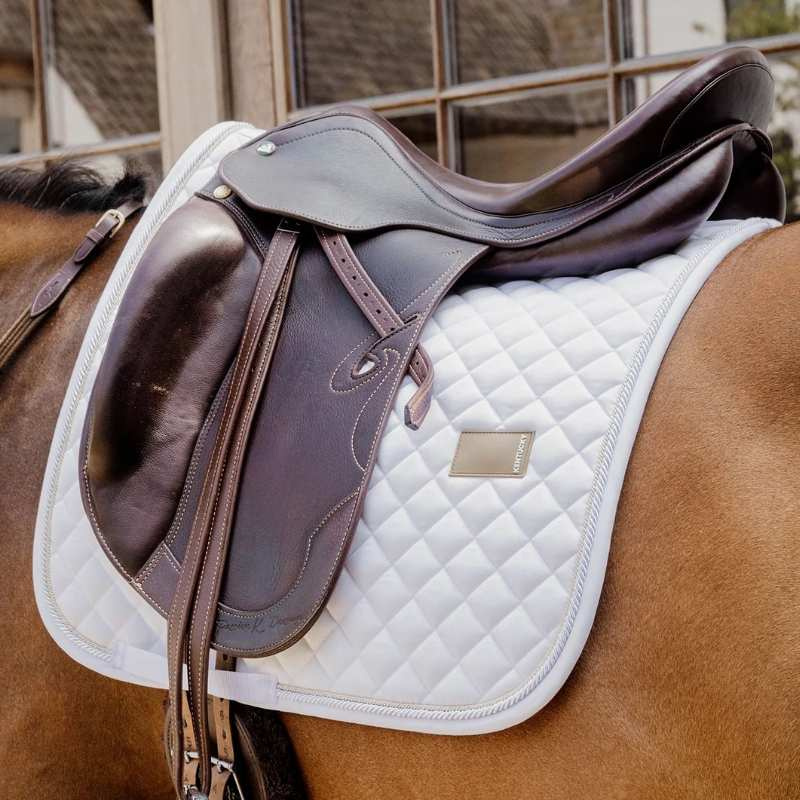 Tapis de selle dressage Diamond Rope Blanc