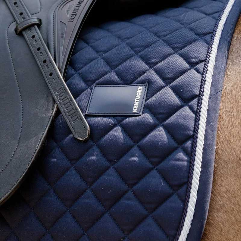 Tapis de selle dressage Diamond Rope Bleu Marine