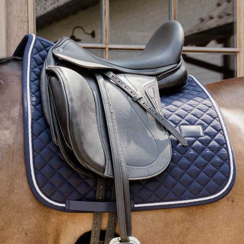 Tapis de selle dressage Diamond Rope Bleu Marine