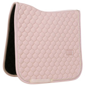 Tapis de selle dressage Onion Quilt Rubber Logo Vieux Rose Tapis de selle dressage Onion Quilt Rubber Logo Vieux Rose
