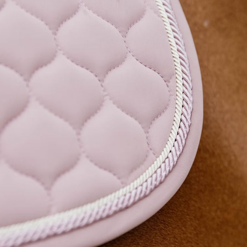 Tapis de selle dressage Onion Quilt Rubber Logo Vieux Rose