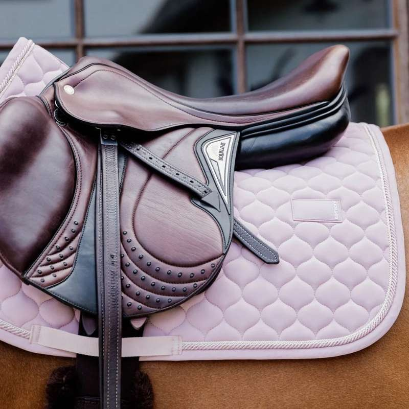 Tapis de selle Onion Quilt Rubber Logo Rose pâle