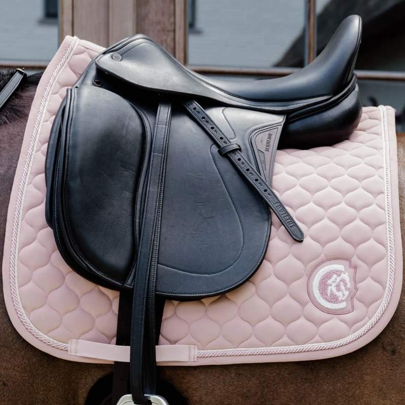 Tapis de selle dressage Onion Quilt 3D Logo Vieux Rose