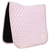 Tapis de selle dressage Onion Quilt 3D Logo Light Rose pâle Tapis de selle dressage Onion Quilt 3D Logo Light Rose pâle