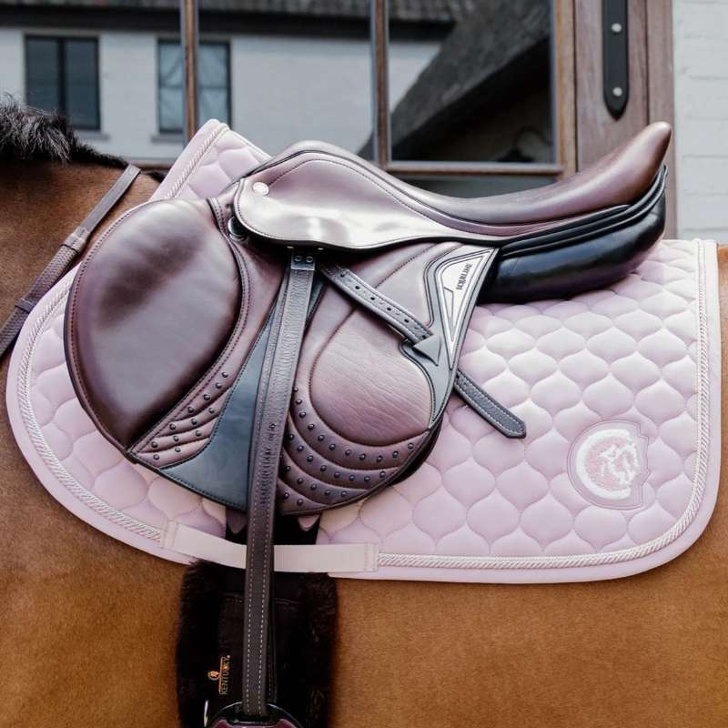 Tapis de selle Onion Quilt 3D Logo Rose pâle