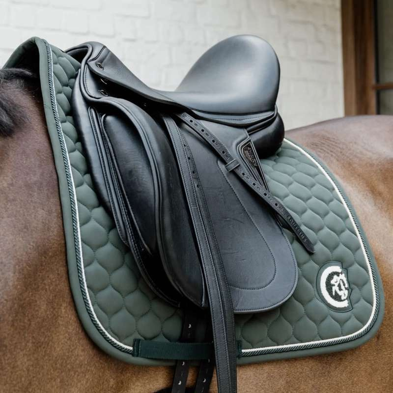 Tapis de selle dressage Onion Quilt 3D Logo Vert