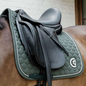 Tapis de selle dressage Onion Quilt 3D Logo Vert Tapis de selle dressage Onion Quilt 3D Logo Vert