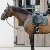 Tapis de selle dressage Onion Quilt 3D Logo Vert Tapis de selle dressage Onion Quilt 3D Logo Vert