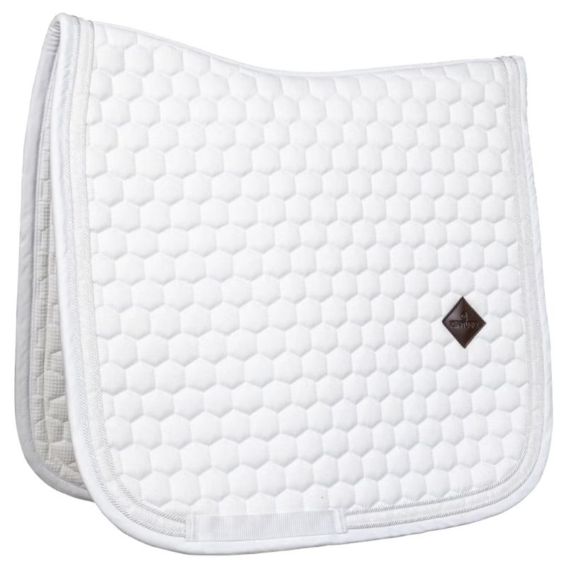 Tapis de selle dressage Glitter Band Blanc/Blanc