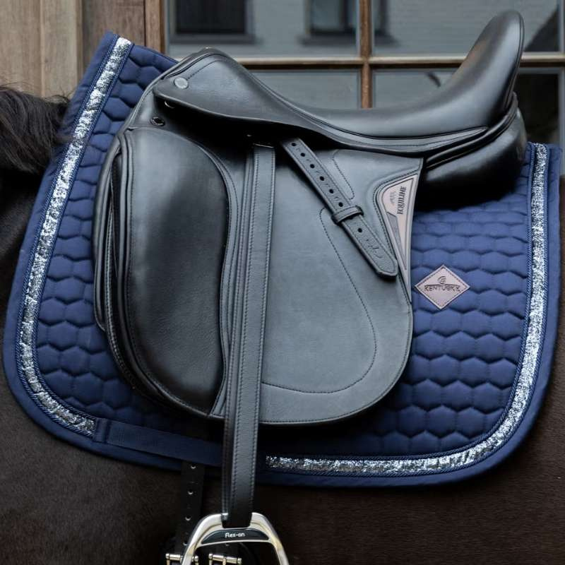 Tapis de selle dressage Glitter Band Bleu Marine