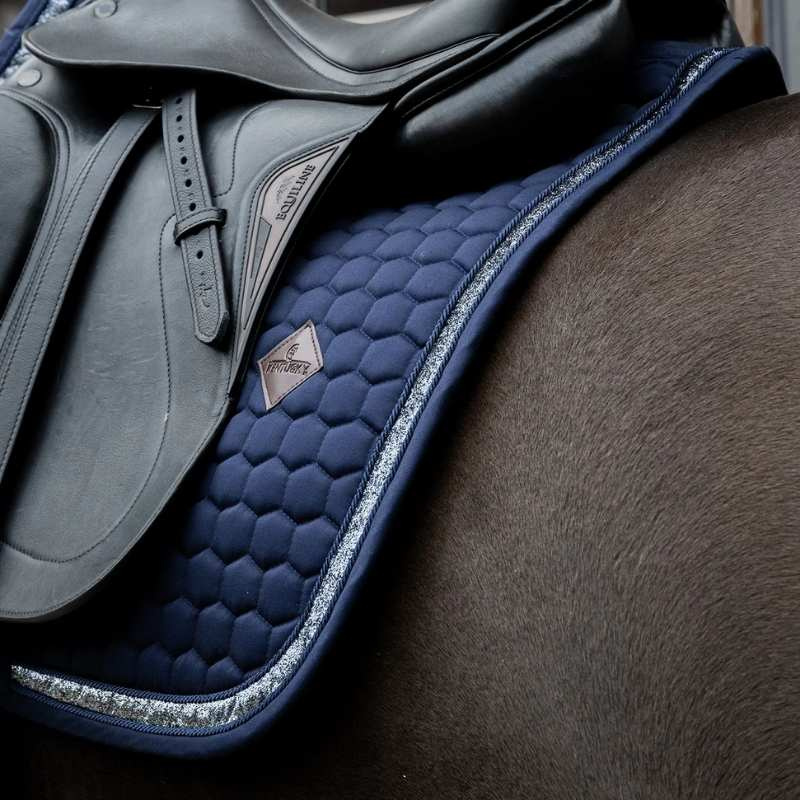 Tapis de selle dressage Glitter Band Bleu Marine