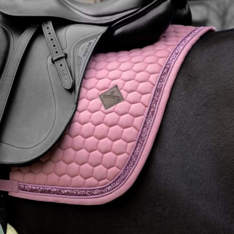 Tapis de selle dressage Glitter Band Rose