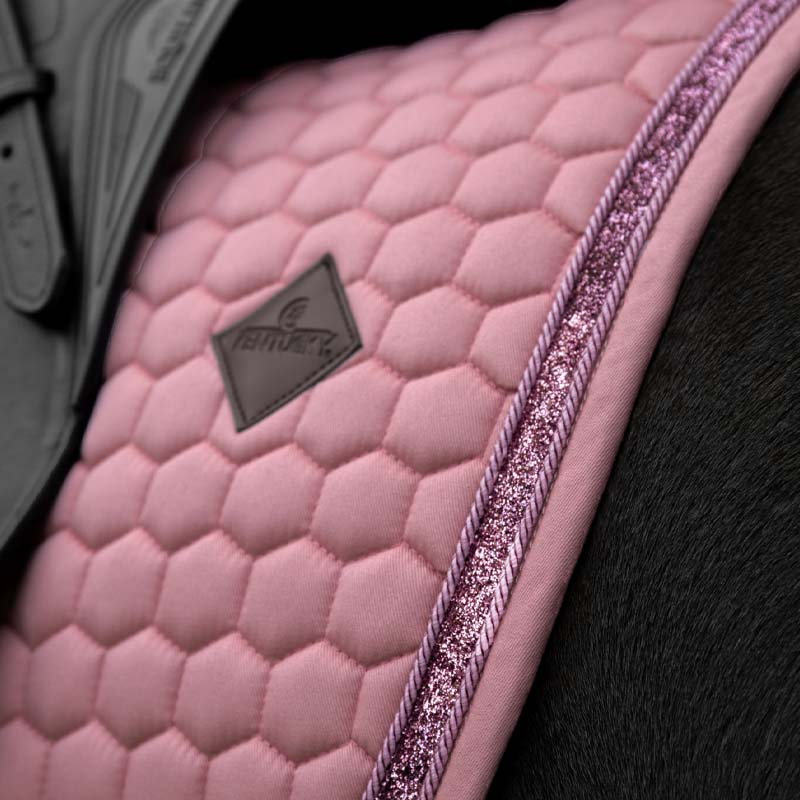 Tapis de selle dressage Glitter Band Rose