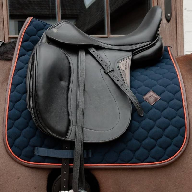 Tapis de selle dressage Onion Quilt Leather Bleu Marine