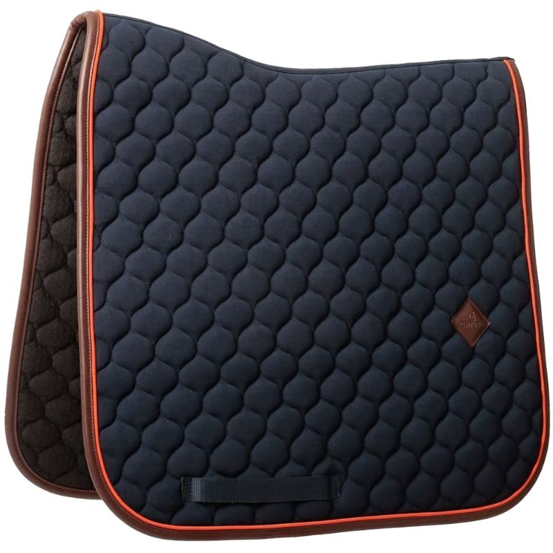 Tapis de selle dressage Onion Quilt Leather Bleu Marine