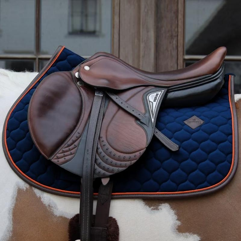Tapis de selle Onion Quilt Leather Bleu Marine