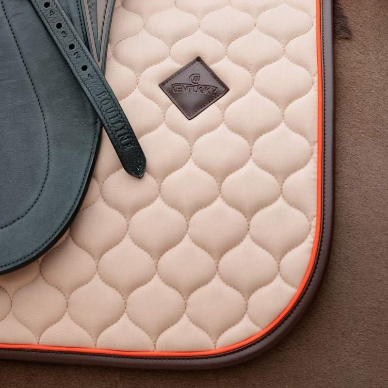 Tapis de selle dressage Onion Quilt Leather Beige