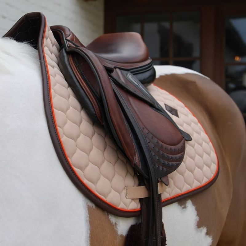 Tapis de selle Onion Quilt Leather Beige