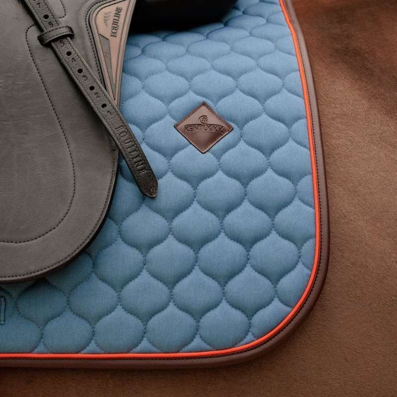 Tapis de selle dressage Onion Quilt Leather Bleu