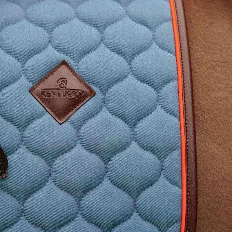 Tapis de selle dressage Onion Quilt Leather Bleu