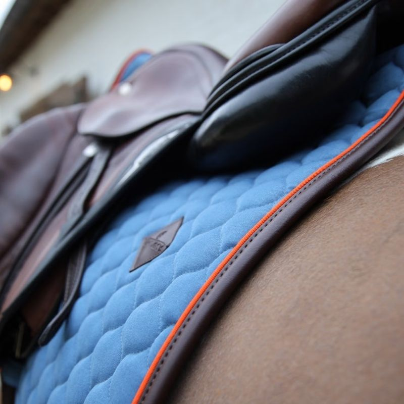 Tapis de selle Onion Quilt Leather Bleu