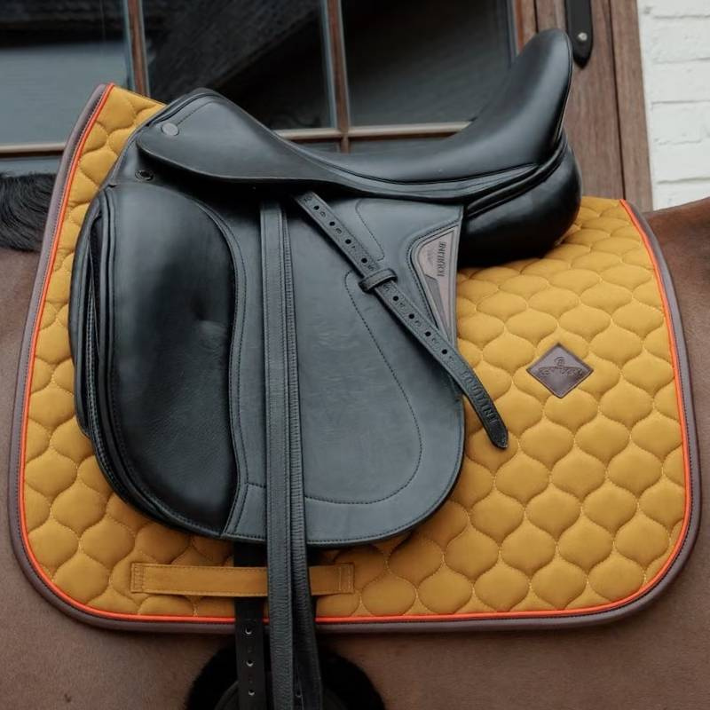 Tapis de selle dressage Onion Quilt Leather Khaki